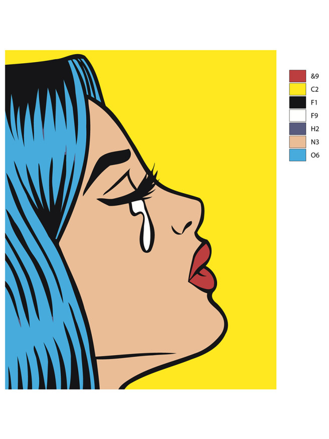 Картина по номерам &amp;quot;Девушка со слезой&amp;quot;