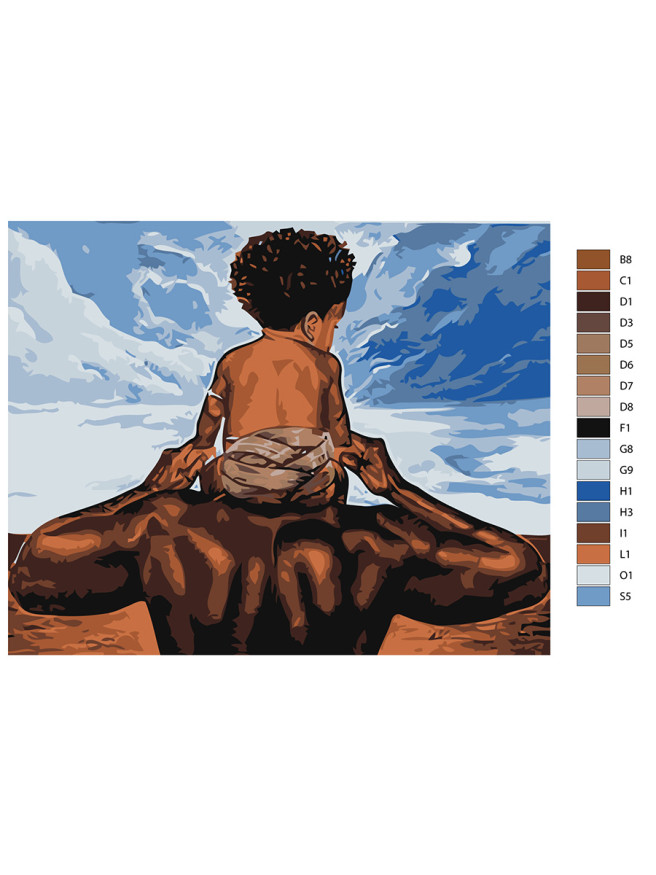 Картина по номерам &amp;quot;Отец с сыном&amp;quot;