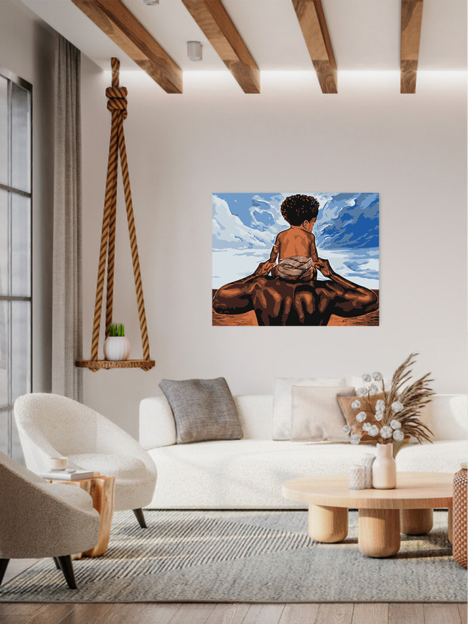 Картина по номерам &amp;quot;Отец с сыном&amp;quot;