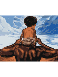 Картина по номерам &amp;quot;Отец с сыном&amp;quot;