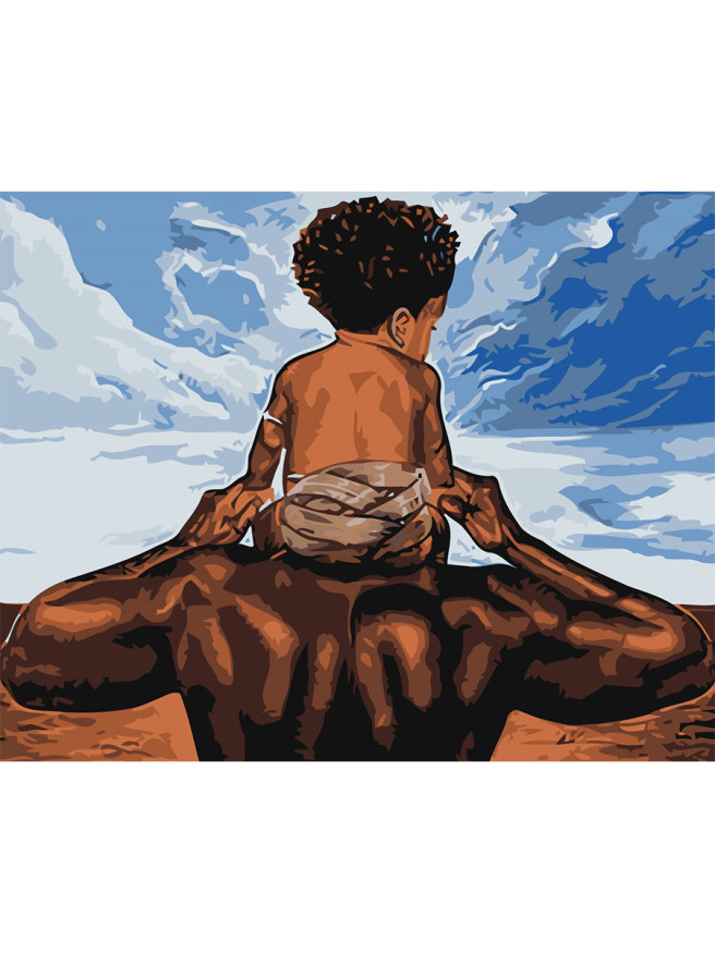 Картина по номерам &amp;quot;Отец с сыном&amp;quot;