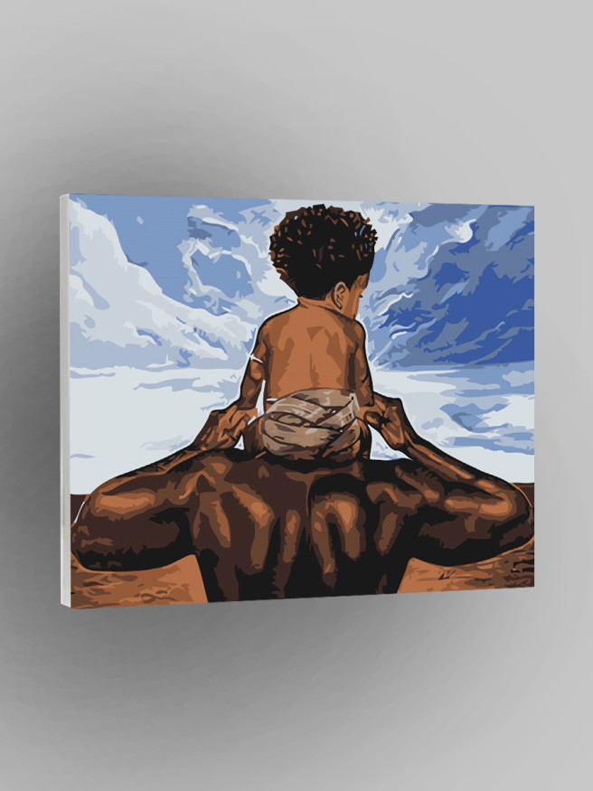 Картина по номерам &amp;quot;Отец с сыном&amp;quot;