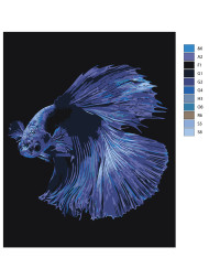 Raqamlar bo'yicha rasm "Chiroyli baliq"