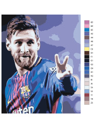 Raqamlar bo'yicha rasm "Lionel Messi"