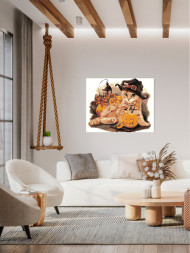 Картина по номерам &amp;quot;Котик в шапке&amp;quot;