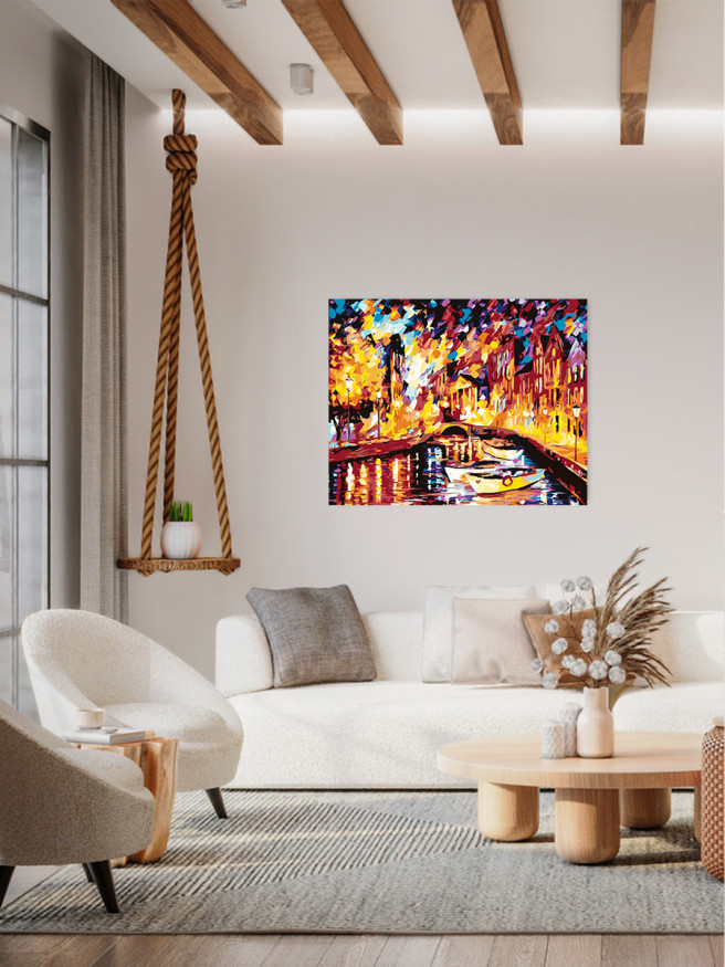 Картина по номерам &amp;quot;Лодки в городе&amp;quot;