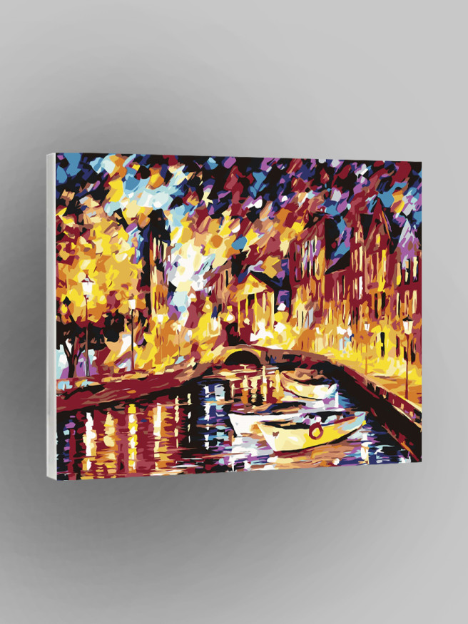 Картина по номерам &amp;quot;Лодки в городе&amp;quot;
