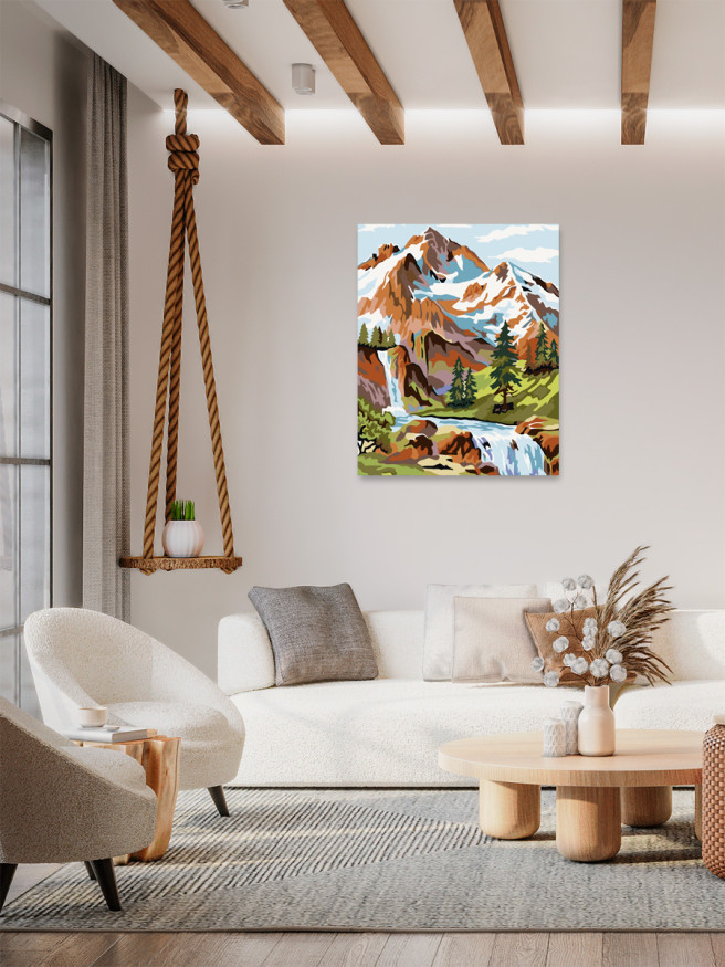 Raqamlar bo&amp;#039;yicha rasm &amp;quot;Tog&amp;#039;dagi daryo&amp;quot;