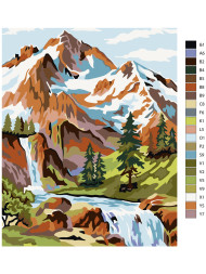 Картина по номерам &amp;quot;Река в горах&amp;quot;