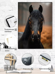 Holstga bosilgan poster &quot;Qorong‘i tulpor qishki nurlarda&quot;