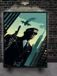 Holstga bosilgan poster &quot;Osmono‘parlar soyasidagi agent&quot;