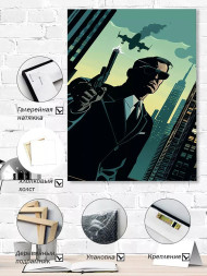 Holstga bosilgan poster &quot;Osmono‘parlar soyasidagi agent&quot;