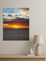 Постер на холсте &amp;quot;Пылающий закат над морем&amp;quot;