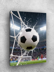 Holstga bosilgan poster "Yomg‘irdagi gol"