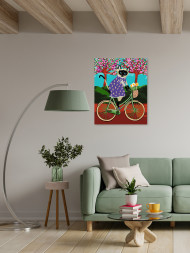 Картина по номерам &amp;quot;Кошка на велосипеде&amp;quot;