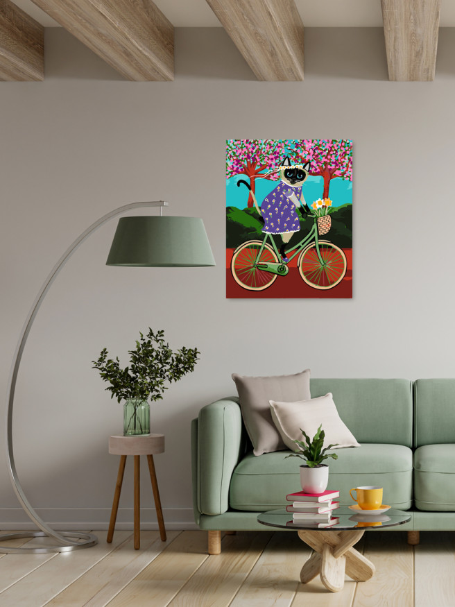 Raqamlar bo&amp;#039;yicha rasm &amp;quot;Velosipeddagi mushuk&amp;quot;