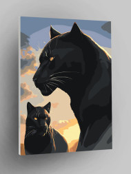 Raqamlar bo&#039;yicha rasm &quot;Pantera oilasi&quot;