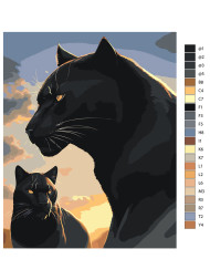 Raqamlar bo&#039;yicha rasm &quot;Pantera oilasi&quot;