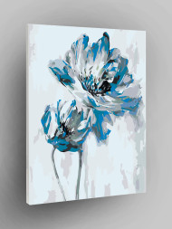 Raqamlar bo'yicha rasm "Moviy gul"