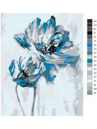 Raqamlar bo'yicha rasm "Moviy gul"