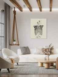 Картина по номерам &amp;quot;Кости с цветами&amp;quot;