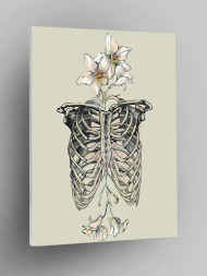 Картина по номерам &amp;quot;Кости с цветами&amp;quot;