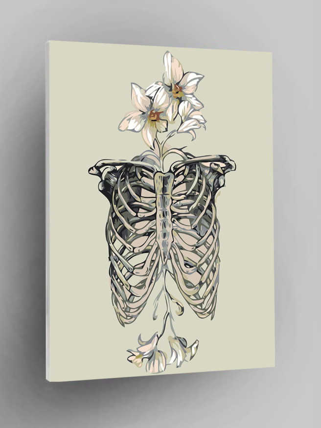 Raqamlar bo&amp;#039;yicha rasm &amp;quot;Gullar bilan suyaklar&amp;quot;