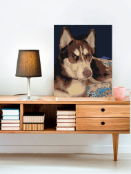 Raqamlar bo&#039;yicha rasm &quot;Husky&quot;