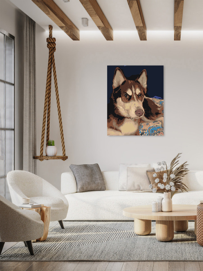 Raqamlar bo&amp;#039;yicha rasm &amp;quot;Husky&amp;quot;