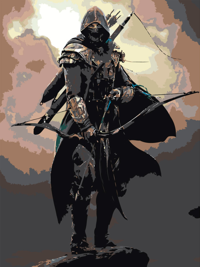 Raqamlar bo&amp;#039;yicha rasm &amp;quot;Tun jangchisi&amp;quot;