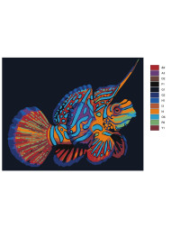 Raqamlar bo'yicha rasm "Chiroyli baliq"