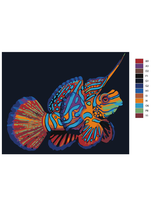 Raqamlar bo&amp;#039;yicha rasm &amp;quot;Chiroyli baliq&amp;quot;