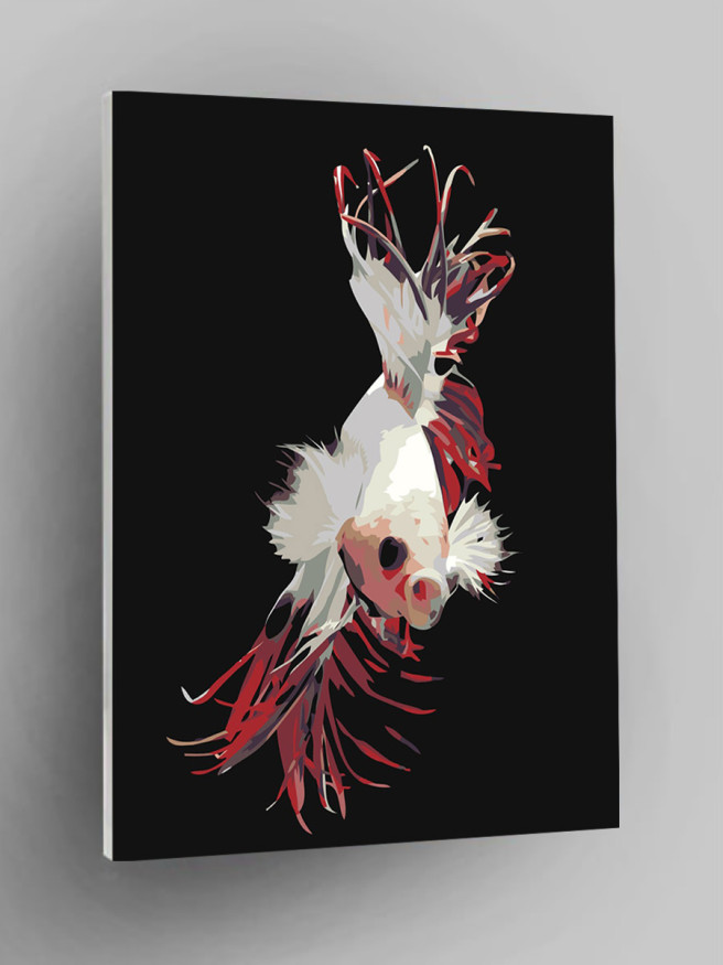 Картина по номерам &amp;quot;Красно-белая рыбка&amp;quot;