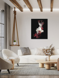 Raqamlar bo'yicha rasm "Qizil va oq baliq"