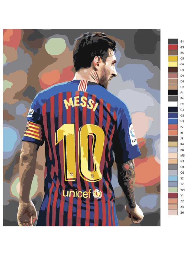 Raqamlar bo&amp;#039;yicha rasm &amp;quot;Lionel Messi&amp;quot;