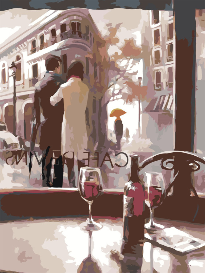 Картина по номерам &amp;quot;Пара у окна&amp;quot;