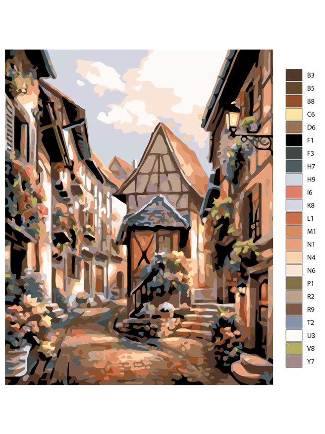 Картина по номерам &amp;quot;Деревня&amp;quot;