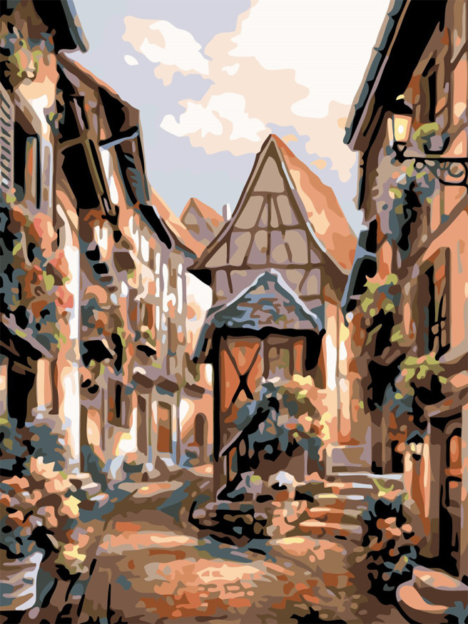 Картина по номерам &amp;quot;Деревня&amp;quot;