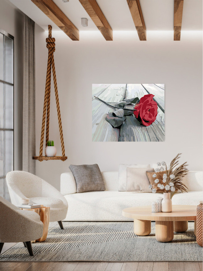 Картина по номерам &amp;quot;Роза&amp;quot;
