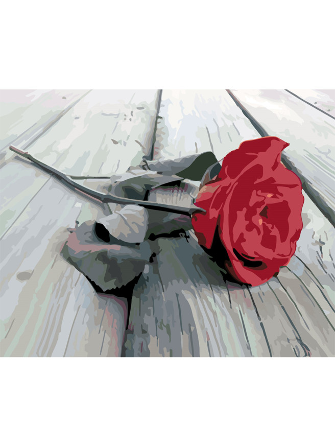 Картина по номерам &amp;quot;Роза&amp;quot;