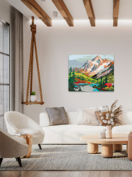 Raqamlar bo&#039;yicha rasm &quot;Tog&#039; peyzaji&quot;