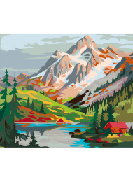 Raqamlar bo&#039;yicha rasm &quot;Tog&#039; peyzaji&quot;