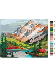 Raqamlar bo&#039;yicha rasm &quot;Tog&#039; peyzaji&quot;