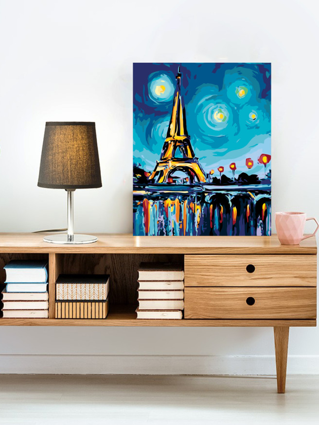 Raqamlar bo&amp;#039;yicha rasm &amp;quot;Van Gogning Yulduzli Tuni Parijda&amp;quot;