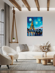 Raqamlar bo'yicha rasm "Van Gogning Yulduzli Tuni Parijda"