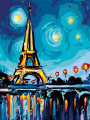 Raqamlar bo&amp;#039;yicha rasm &amp;quot;Van Gogning Yulduzli Tuni Parijda&amp;quot;
