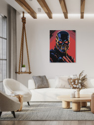 Raqamlar bo&#039;yicha rasm &quot;Qizil ko&#039;zli robot&quot;