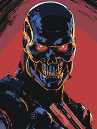 Raqamlar bo&#039;yicha rasm &quot;Qizil ko&#039;zli robot&quot;