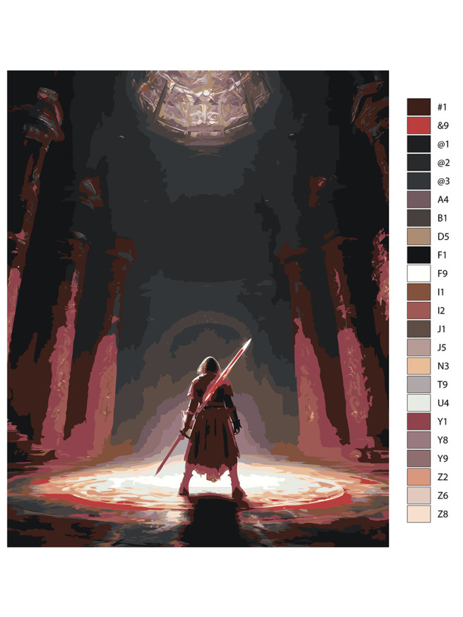 Картина по номерам &amp;quot;Храбрый воин&amp;quot;