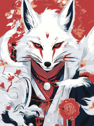 Raqamlar bo'yicha rasm "Qor oq bo'ri"